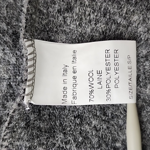 Marisa & Marie Open Front Waterfall Cardigan Wool Blend Two Tone Grey Size Small - Picture 7 of 11